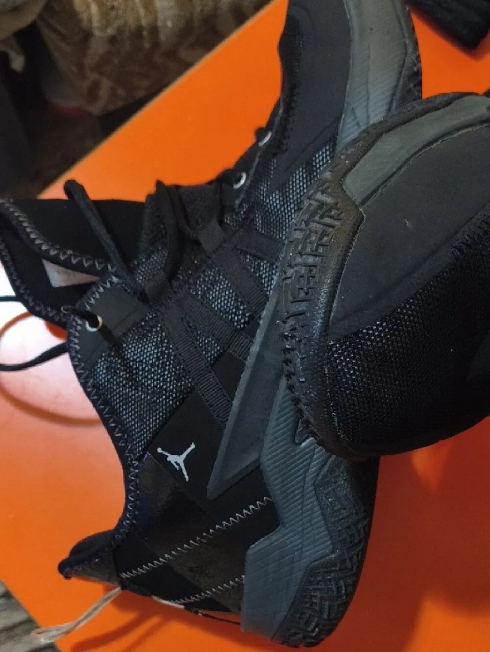 Jordan Black Low-Top Athletic Sneakers-Still look Good!